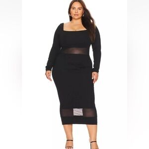 REMI x REVOLVE Jamie Midi Dress in Black Size 0X